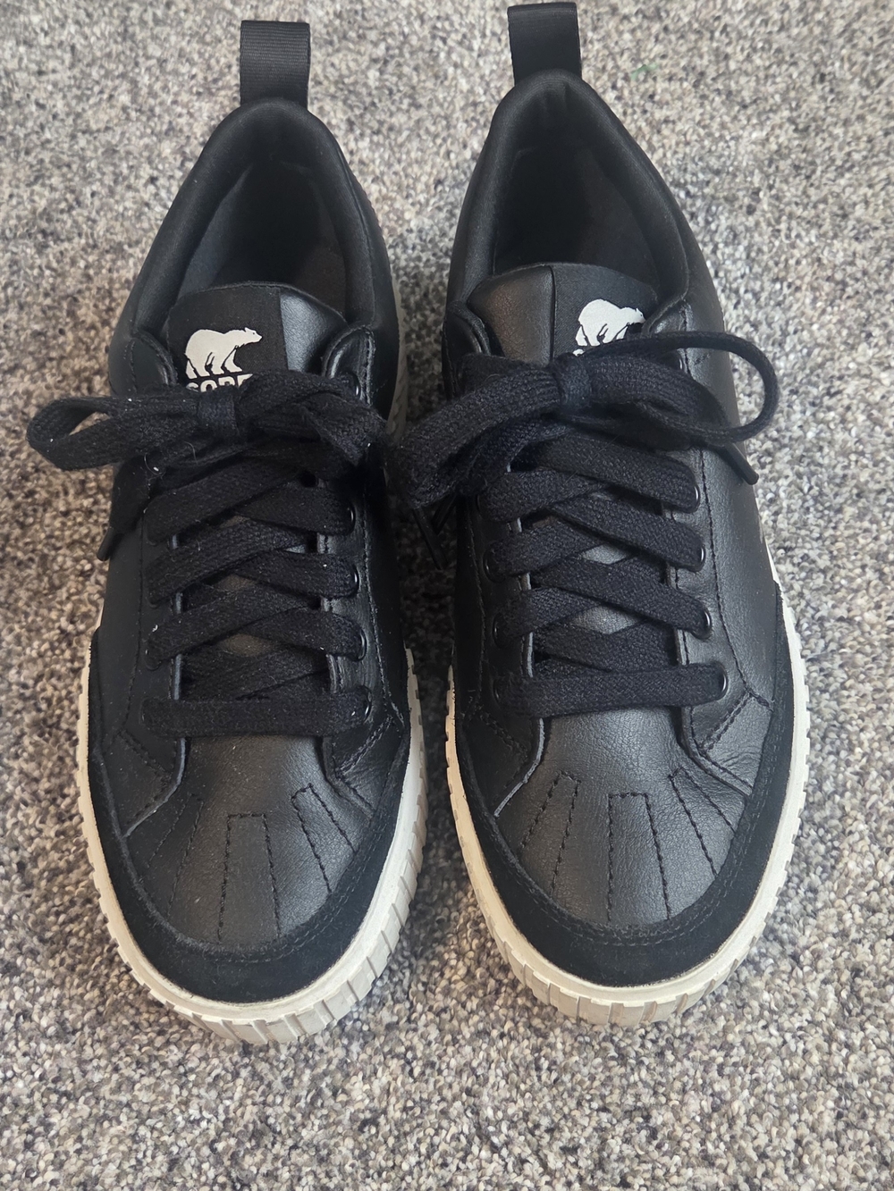 Sorel Ona Ave Black Waterproof Platform Sneakers Sz. 8.5 - Picture 2 of 5